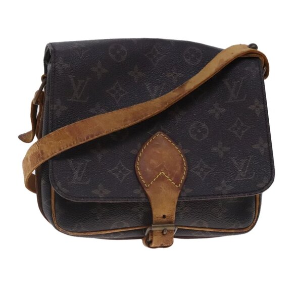 LOUIS VUITTON Monogram Cartouchiere MM Shoulder Bag M51253 LV Auth bs18875 - Picture 1 of 14
